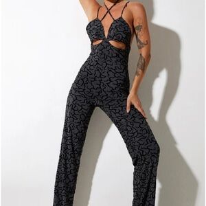 Motel Trubi Jumpsuit In Tribal Flock